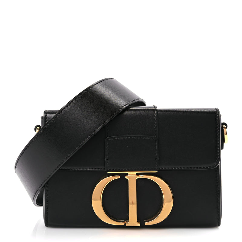  Christian Dior Smooth Calfskin 30 Montaigne Box Bag Black