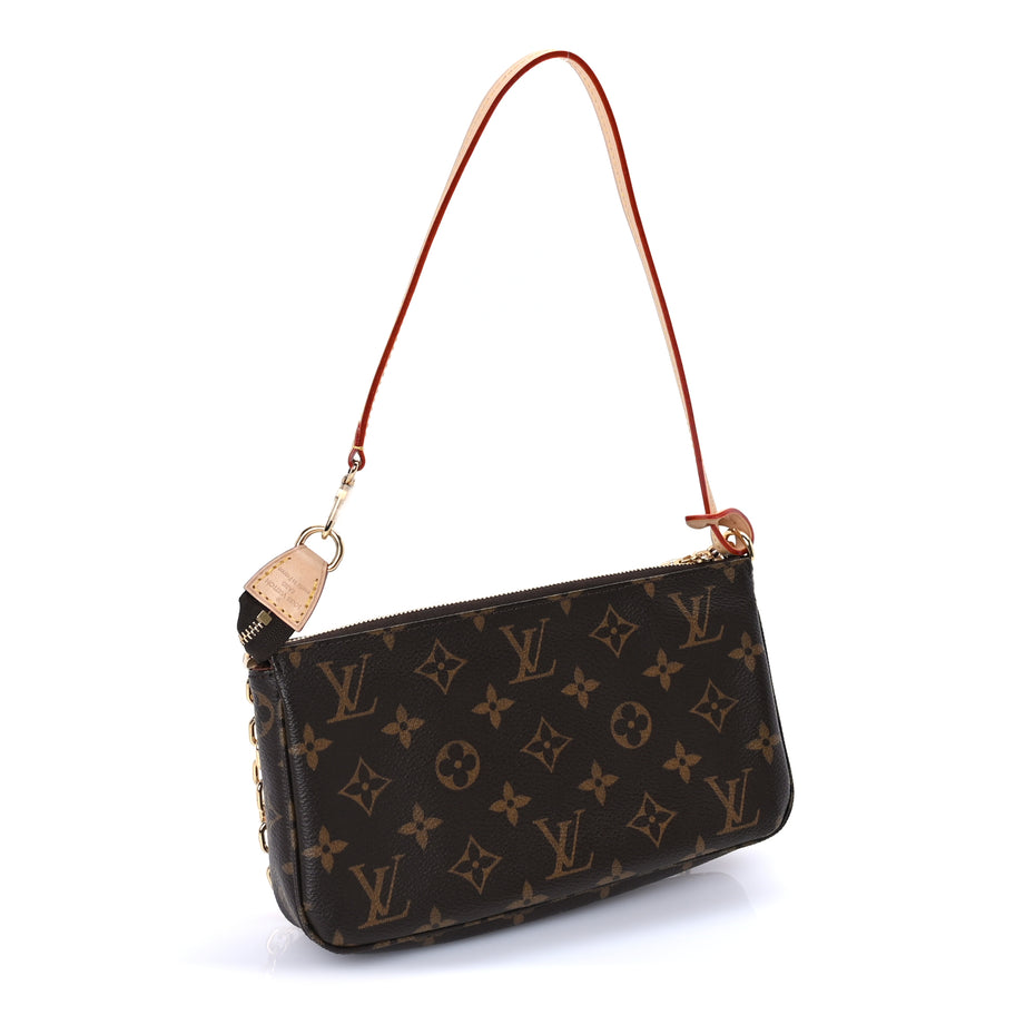 Louis Vuitton Monogram Chain Pochette Accessories Brown Image 2