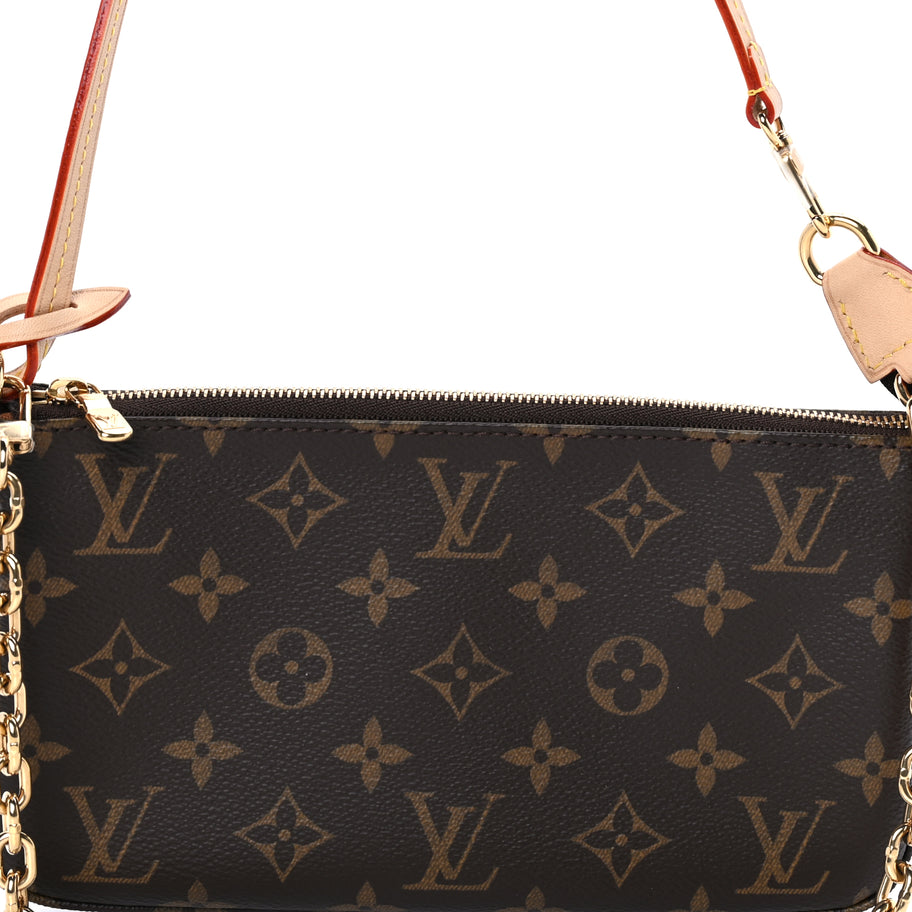 Louis Vuitton Monogram Chain Pochette Accessories Brown Image 6