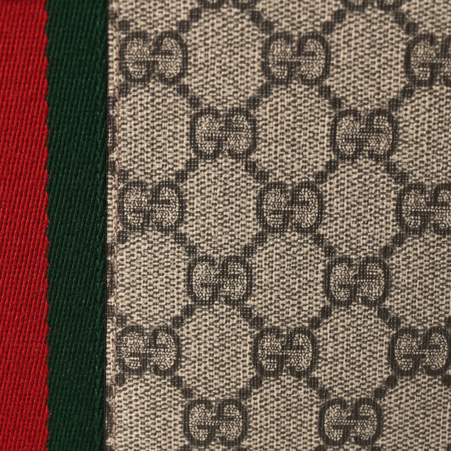 Gucci GG Supreme Monogram Web Ophidia Pouch Brown Image 7