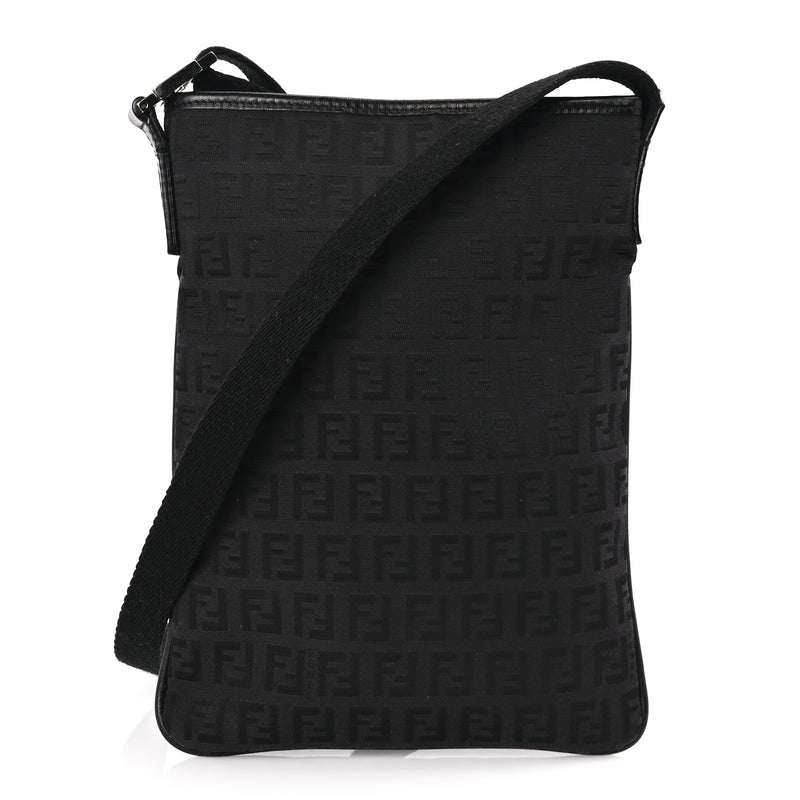  Fendi Zucchino Crossbody Black