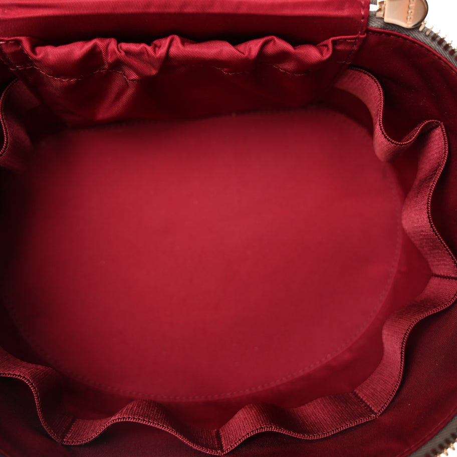 Gucci GG Supreme Monogram Ancora Calfskin Vanity Cosmetic Case  Beige Ebony Rosso Image 5