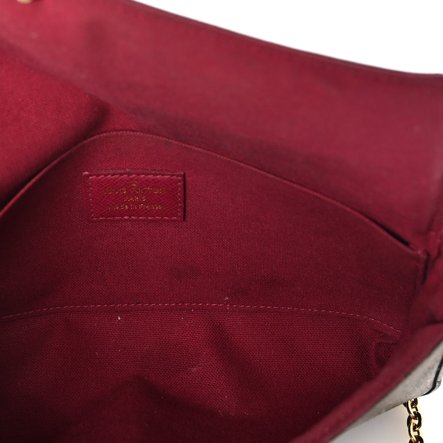 Louis Vuitton Monogram Pochette Felicie Chain Wallet  Fuchsia Image 5