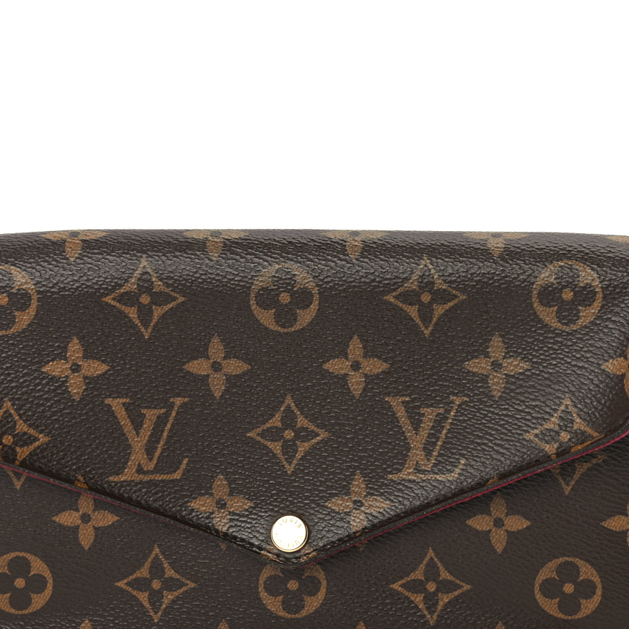 Louis Vuitton Monogram Pochette Felicie Chain Wallet  Fuchsia Image 7