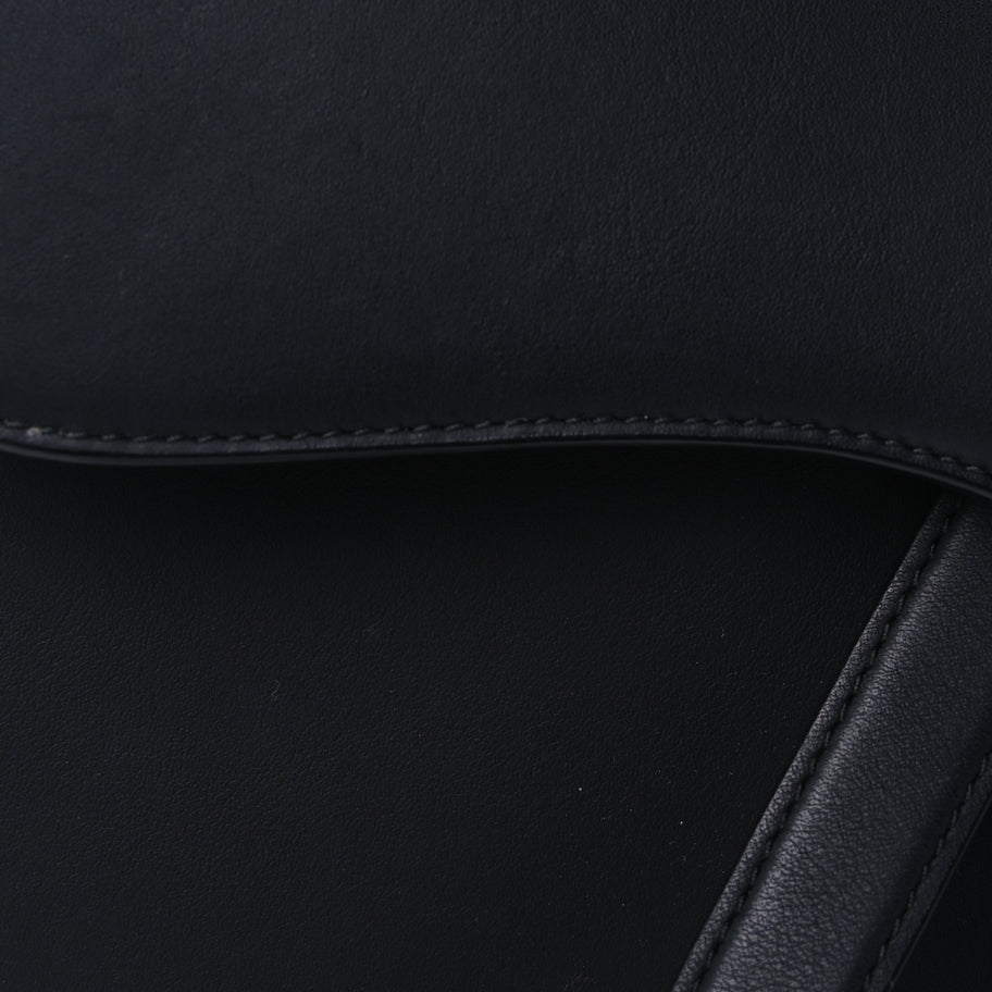 Christian Dior Ultra Matte Calfskin Saddle Bag With Strap  Black Image 6