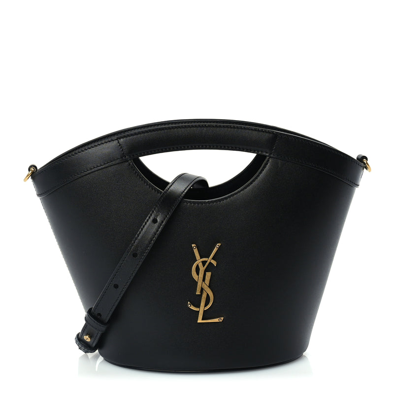  Saint Laurent Calfskin Mini Celia Tote Black