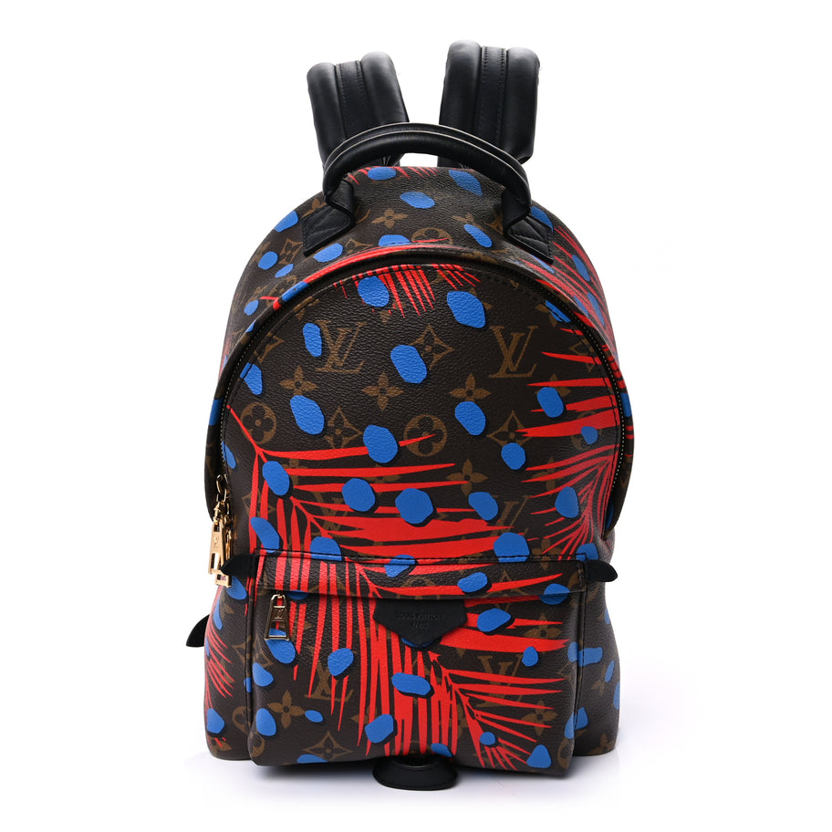 Louis Vuitton Monogram Jungle Dots Palm Springs Backpack PM  Coquelicot Denim Image 1
