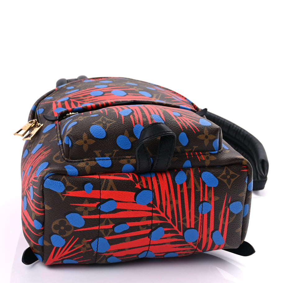 Louis Vuitton Monogram Jungle Dots Palm Springs Backpack PM  Coquelicot Denim Image 3
