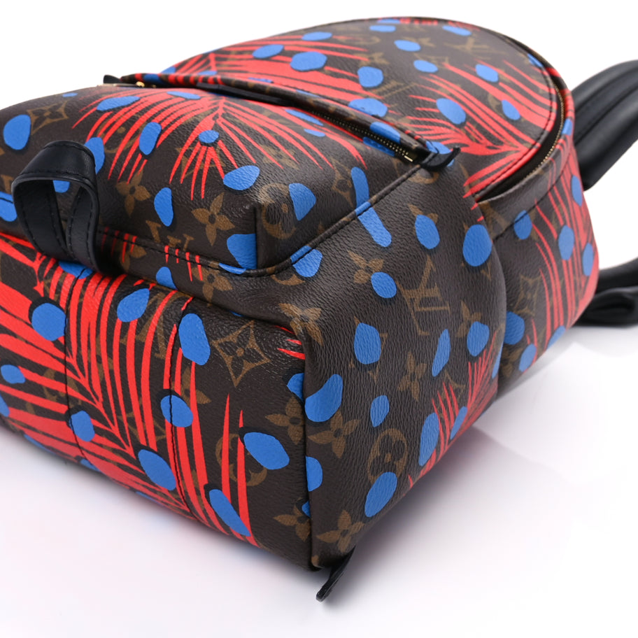Louis Vuitton Monogram Jungle Dots Palm Springs Backpack PM  Coquelicot Denim Image 8