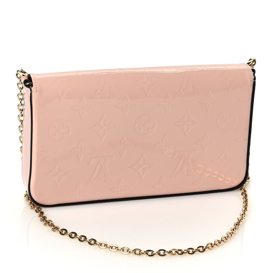 Louis Vuitton Vernis Felicie Chain Wallet  Rose Ballerine Image 2