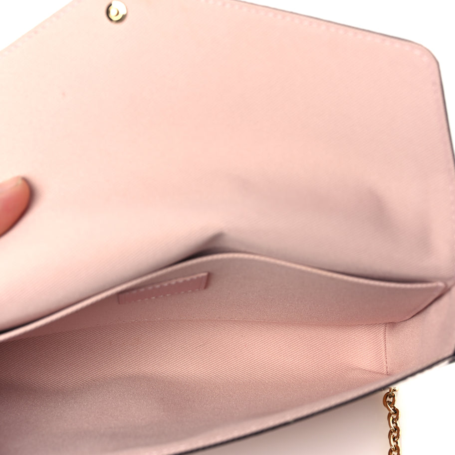 Louis Vuitton Vernis Felicie Chain Wallet  Rose Ballerine Image 4