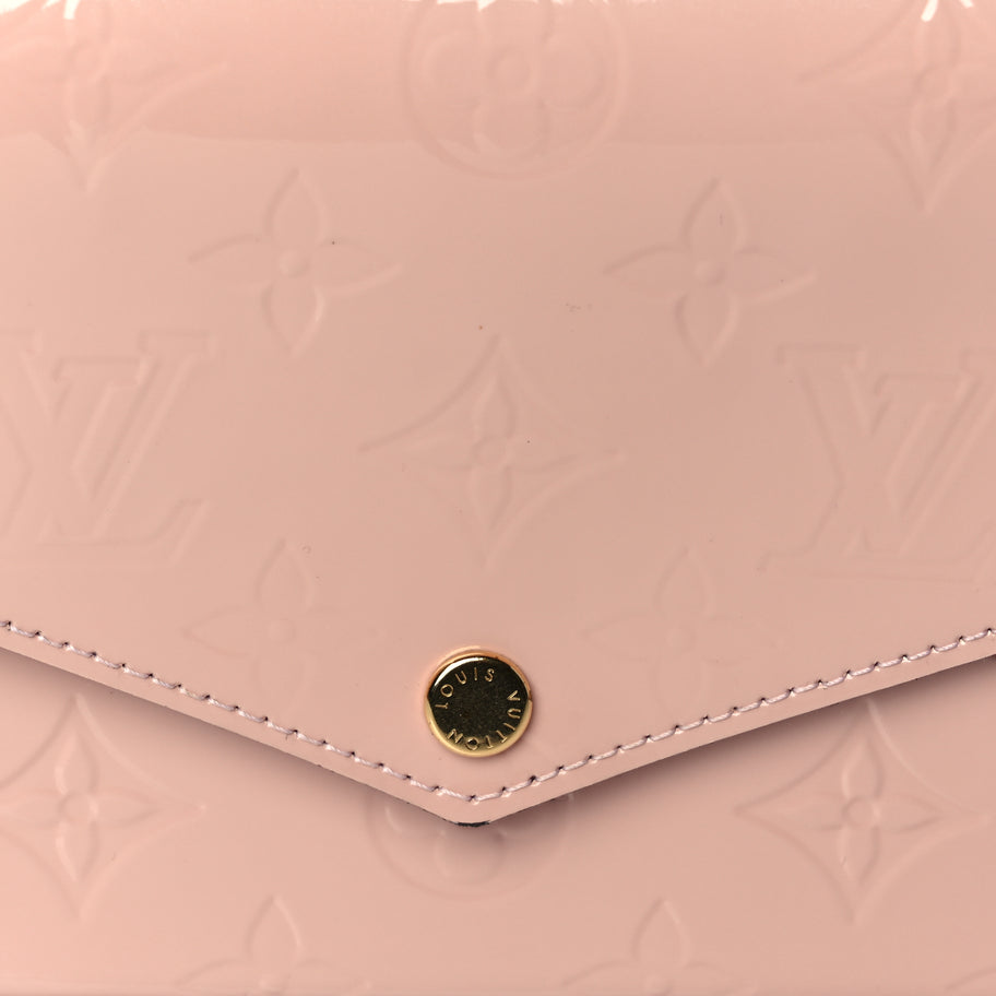 Louis Vuitton Vernis Felicie Chain Wallet  Rose Ballerine Image 6