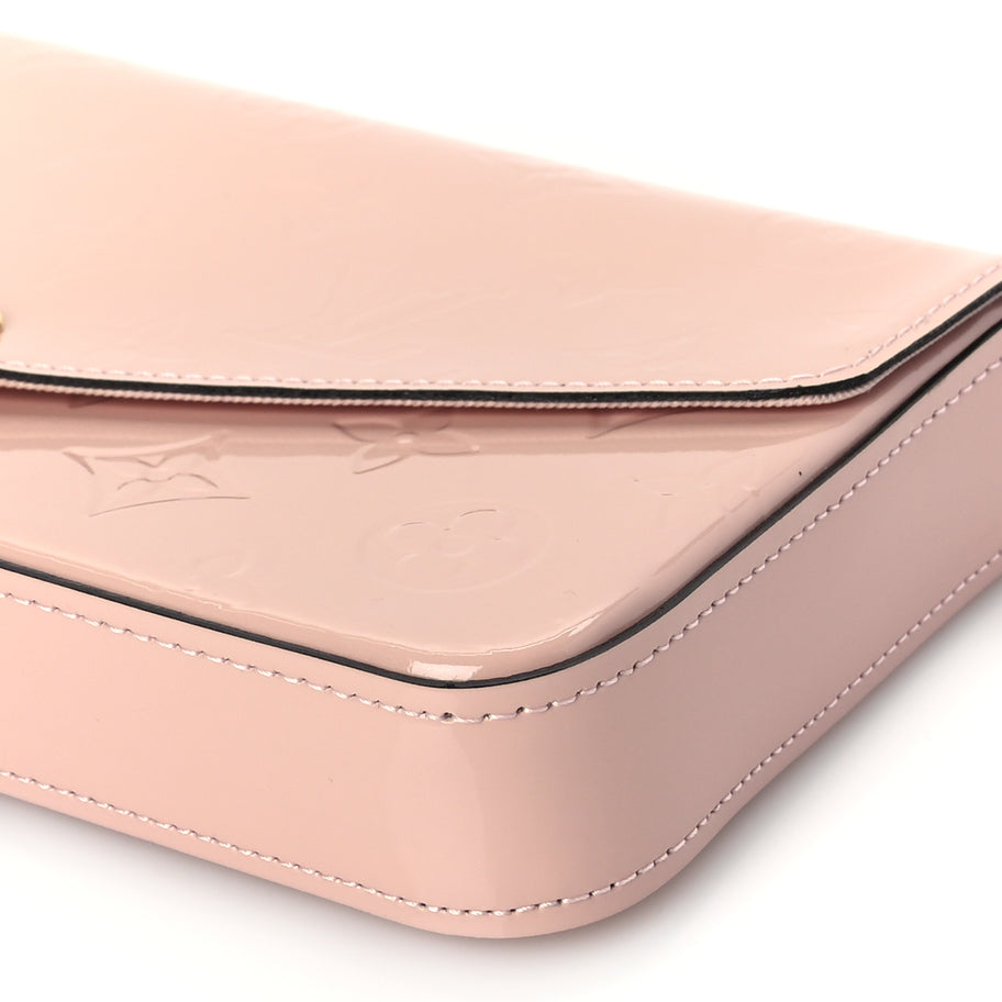 Louis Vuitton Vernis Felicie Chain Wallet  Rose Ballerine Image 8