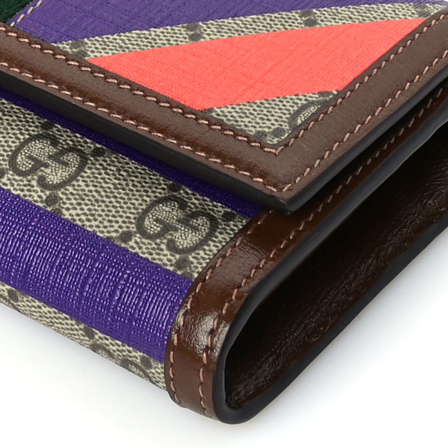 Gucci GG Supreme Monogram Geometric Web Jackie 1961 Chain Wallet  Brown Sugar Image 8