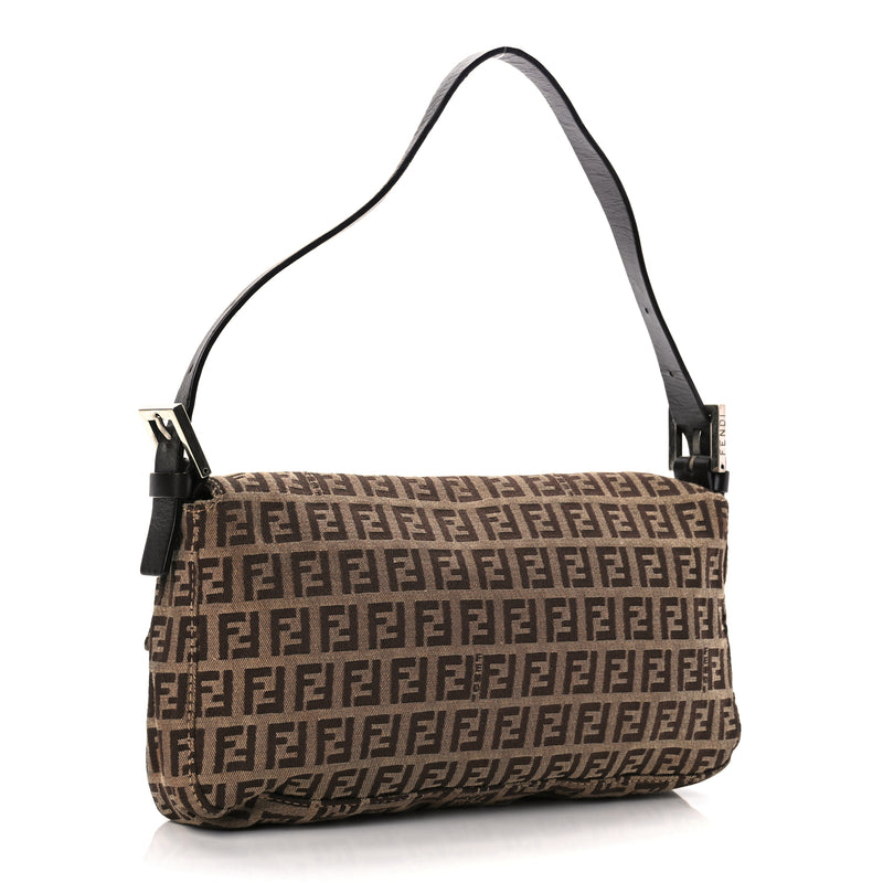  Fendi Zucchino Baguette Toro Mogano Panna