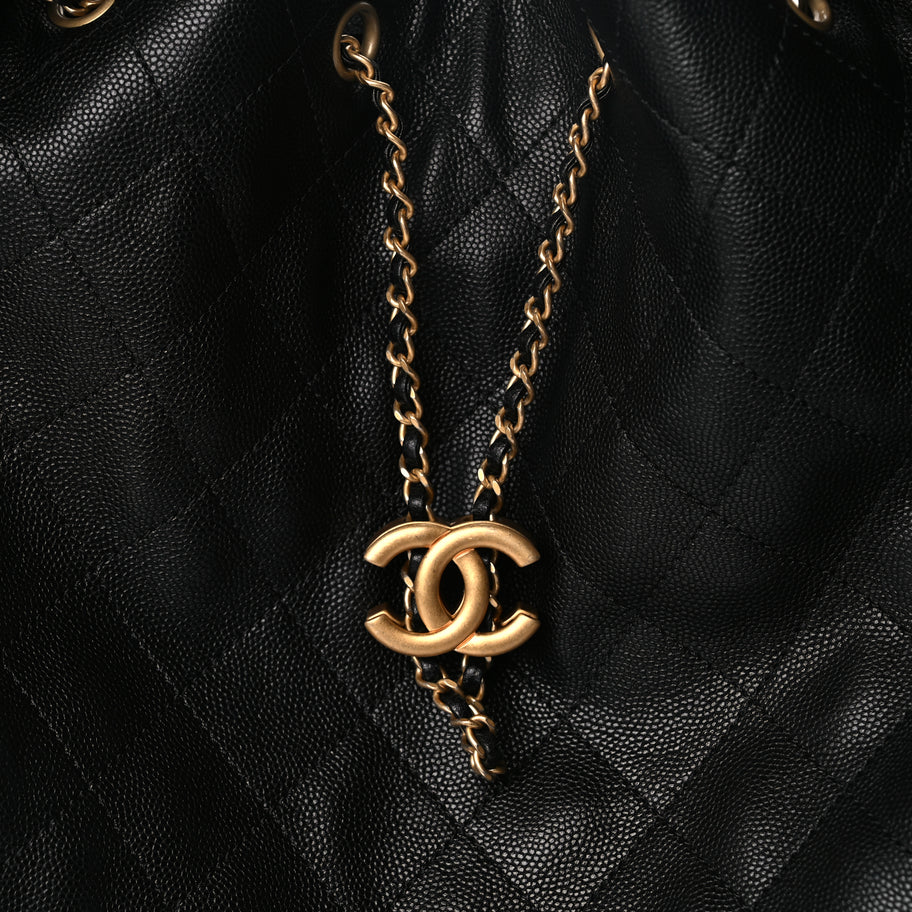 Chanel Caviar Quilted Large Chanel 25 Handbag Black Image 7