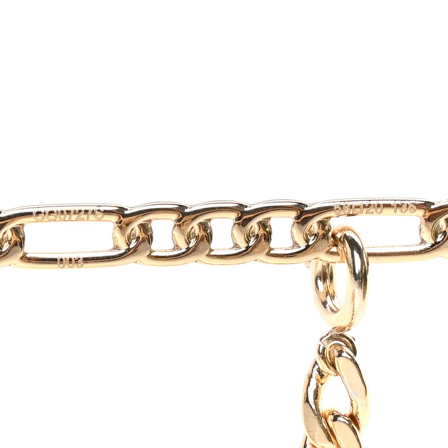 Gucci Aviator Charm Chain Sunglasses GG0727S  Gold Green Image 5