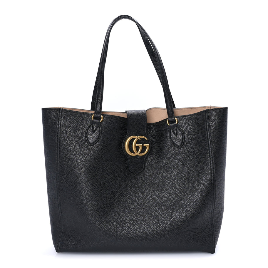 Gucci New Sakai Calfskin Lux Medium Dahlia Tote  Black Image 1