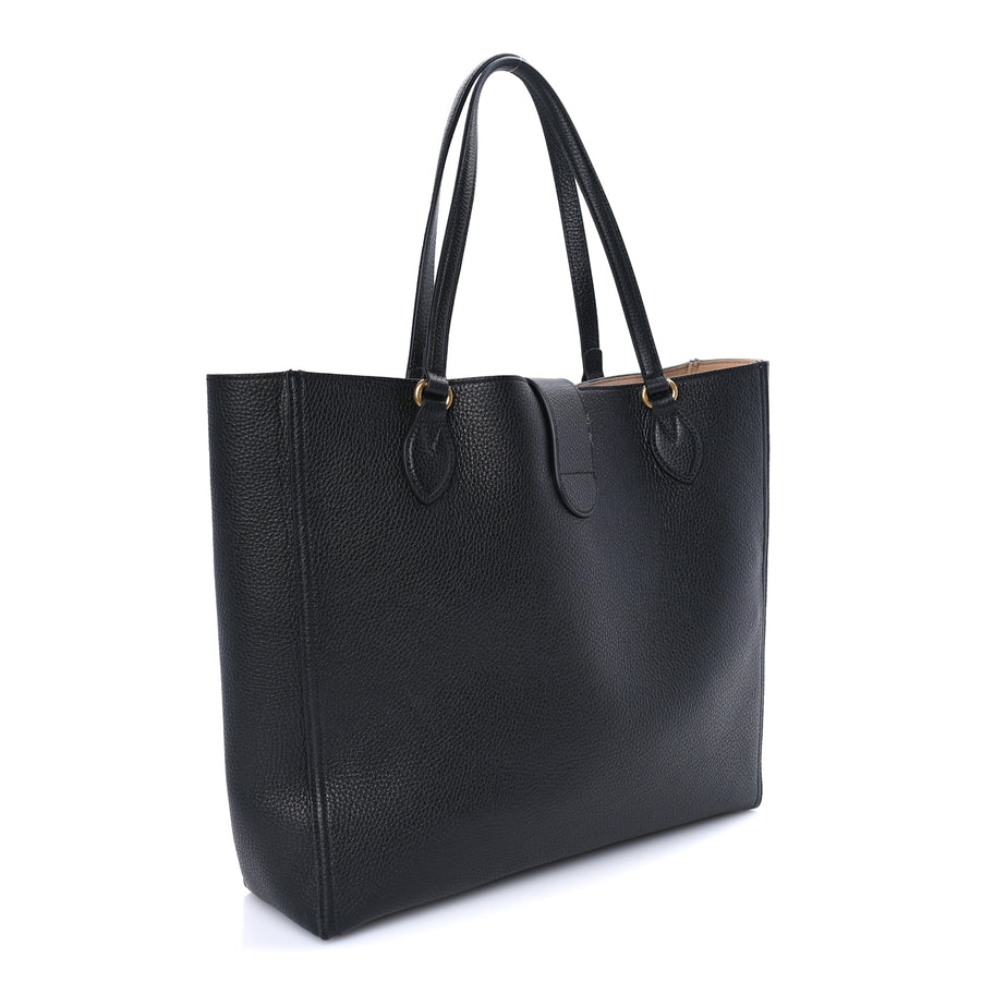 Gucci New Sakai Calfskin Lux Medium Dahlia Tote  Black Image 2