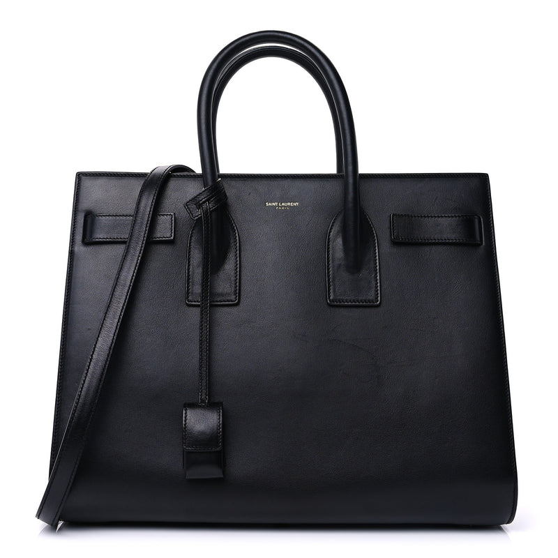  Saint Laurent Calfskin Small Sac De Jour Black