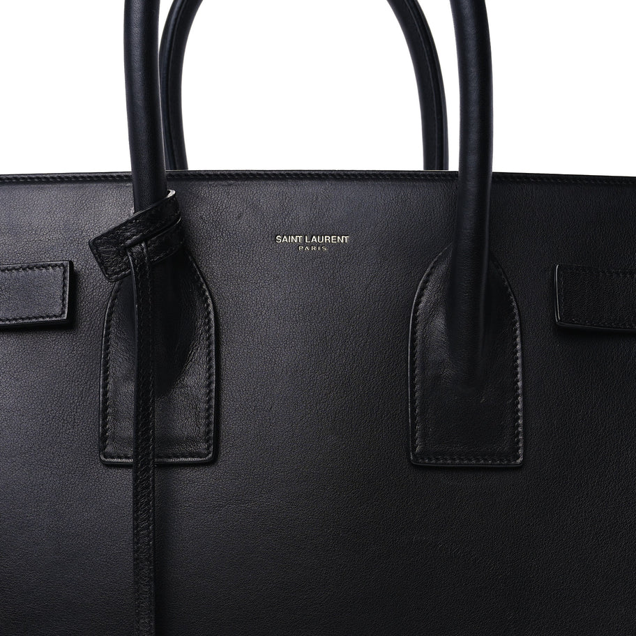 Saint Laurent Calfskin Small Sac De Jour Black Image 6