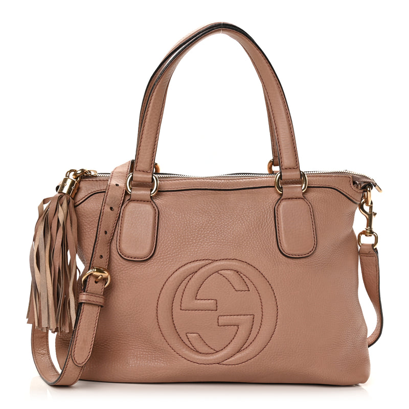  Gucci Cellarius Calfskin Small Soho Top Handle Satchel Pink