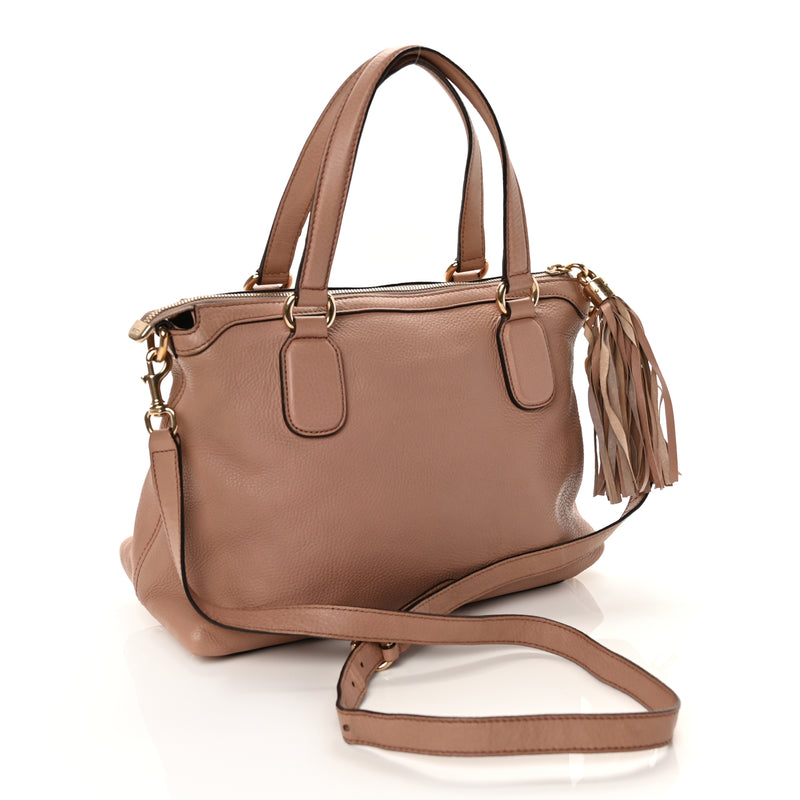  Gucci Cellarius Calfskin Small Soho Top Handle Satchel Pink