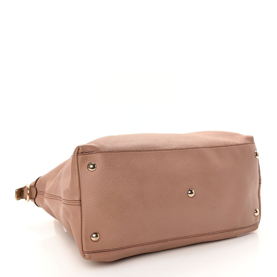 Gucci Cellarius Calfskin Small Soho Top Handle Satchel Pink Image 3