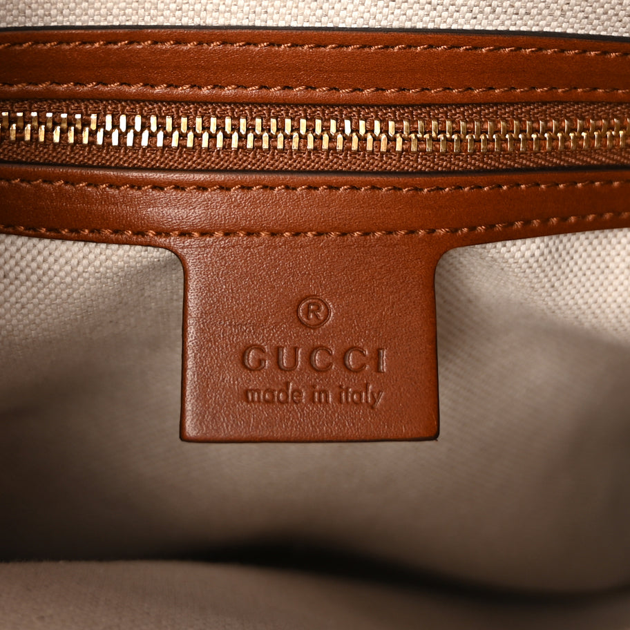 Gucci Charisma Calfskin Gucci Embossed Medium Diana Tote Bag  Peanut Brown Image 5