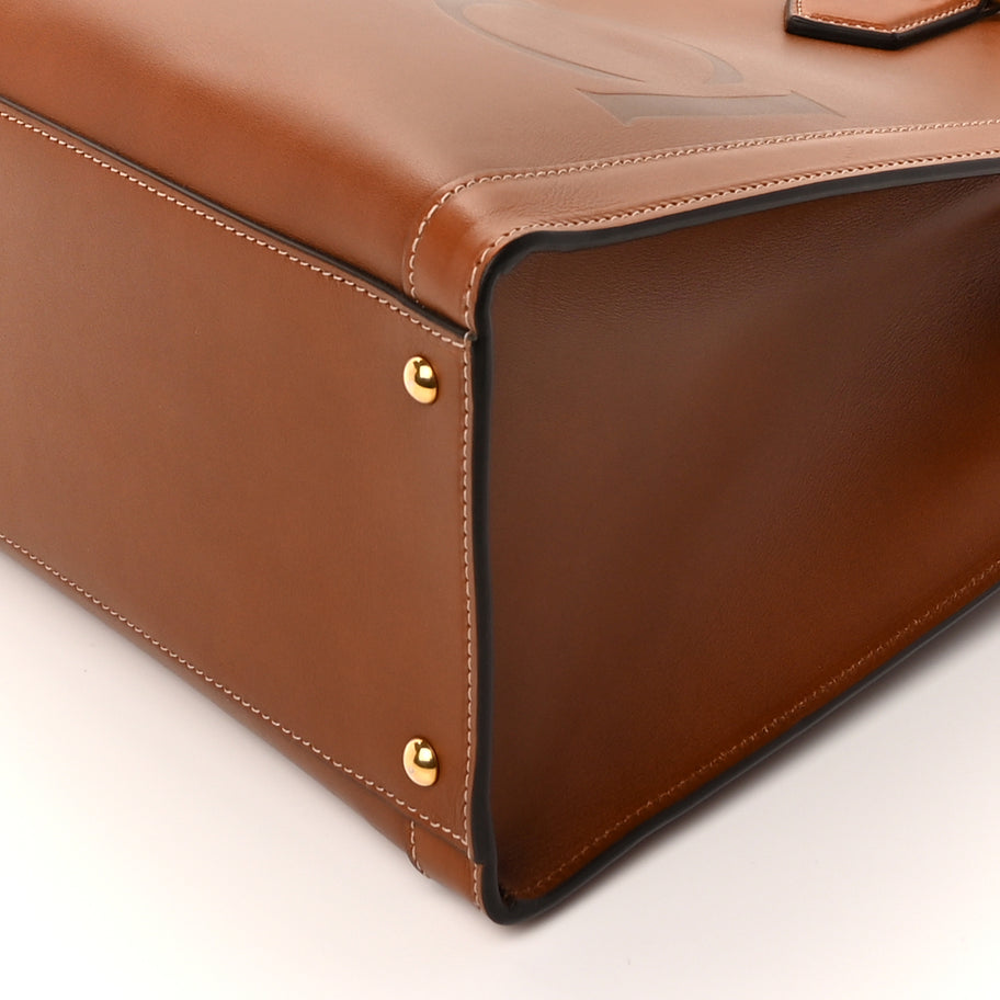 Gucci Charisma Calfskin Gucci Embossed Medium Diana Tote Bag  Peanut Brown Image 8