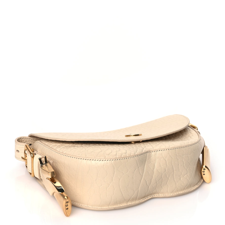 Burberry Grain Calfskin Chess Satchel Bag Beige Image 3