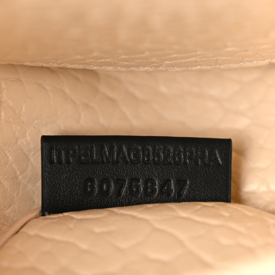 Burberry Grain Calfskin Chess Satchel Bag Beige Image 5