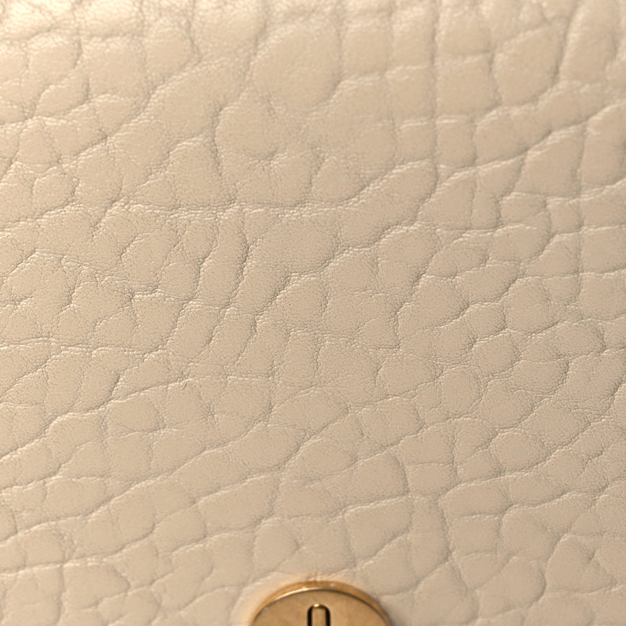 Burberry Grain Calfskin Chess Satchel Bag Beige Image 6