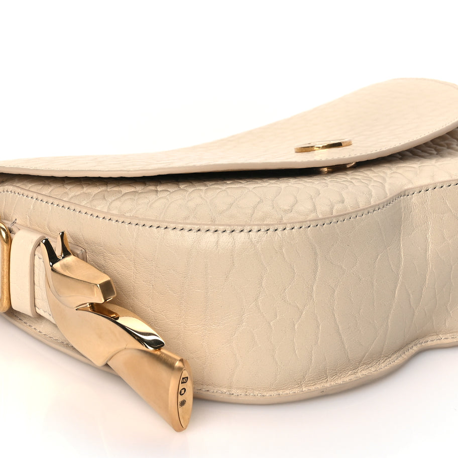 Burberry Grain Calfskin Chess Satchel Bag Beige Image 7