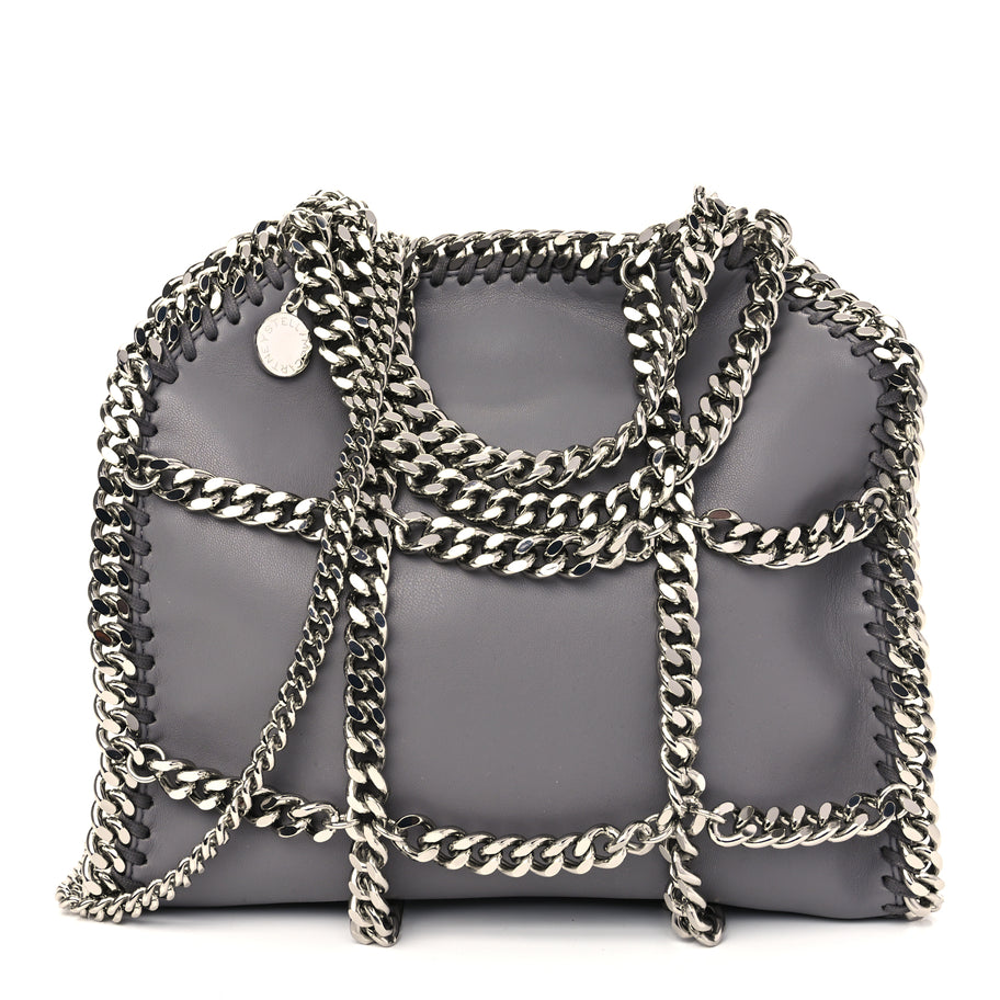 Stella McCartney Eco Alter Nappa Mini Falabella Chain Cage Tote Grey Image 1