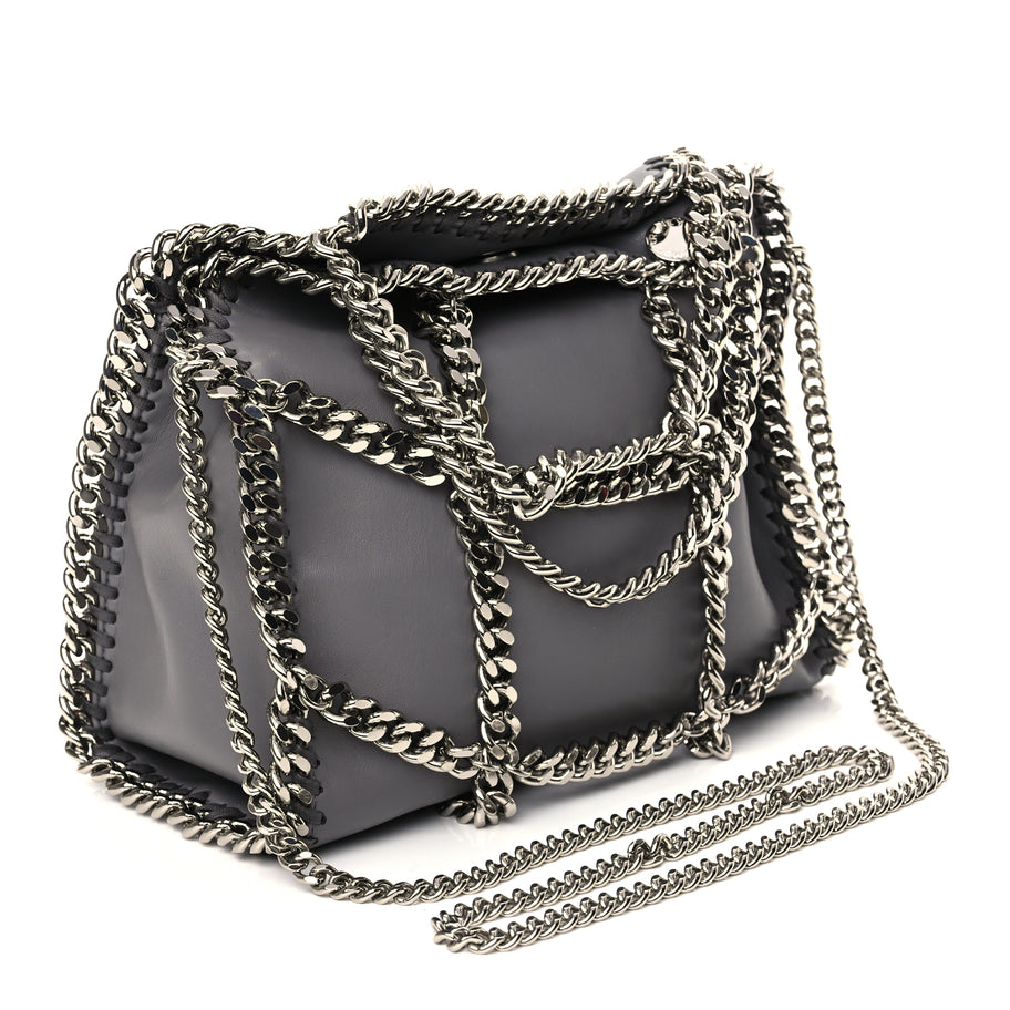 Stella McCartney Eco Alter Nappa Mini Falabella Chain Cage Tote Grey Image 2