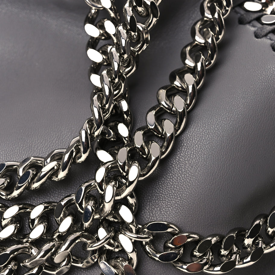 Stella McCartney Eco Alter Nappa Mini Falabella Chain Cage Tote Grey Image 7