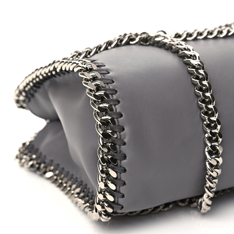 Stella McCartney Eco Alter Nappa Mini Falabella Chain Cage Tote Grey Image 8