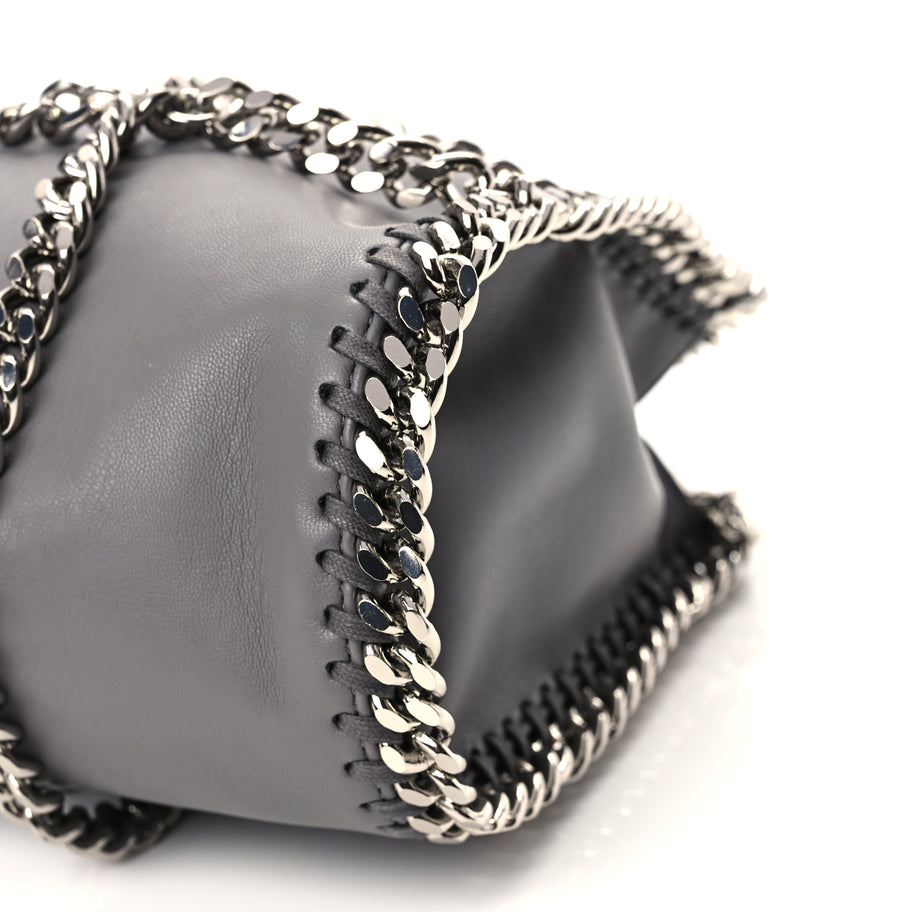 Stella McCartney Eco Alter Nappa Mini Falabella Chain Cage Tote Grey Image 9