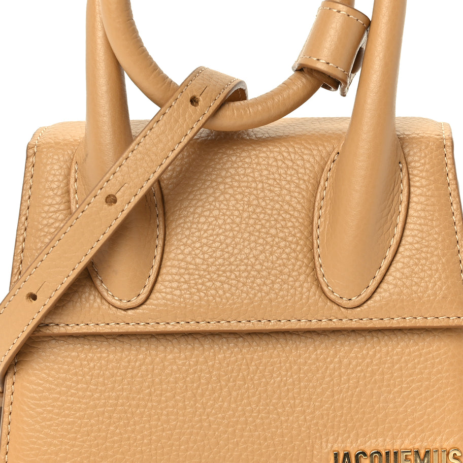 Jacquemus Grained Calfskin Le Chiquito Noeud  Camel Image 6
