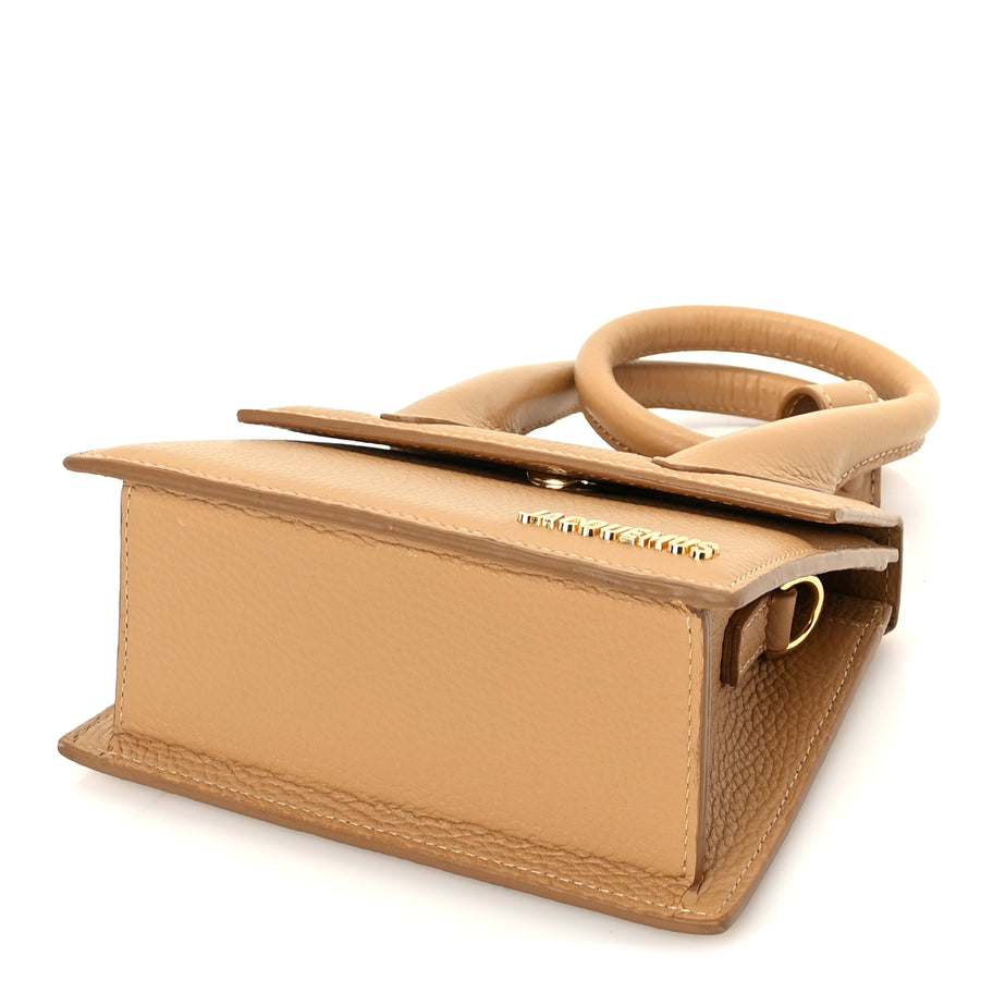 Jacquemus Grained Calfskin Le Chiquito Noeud  Camel Image 8