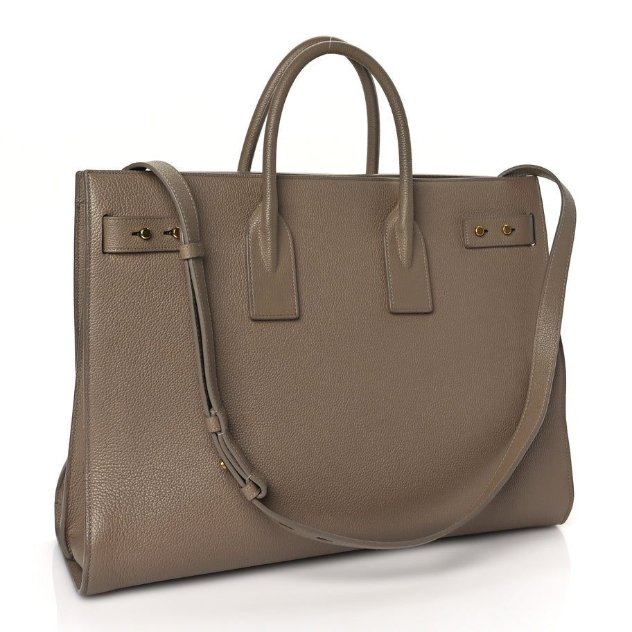 Saint Laurent Calfskin Large Souple Sac De Jour Dark Beige Image 2