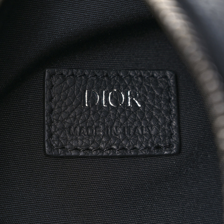 Christian Dior Grained Calfskin Oblique Scarab Sling Bag Blue Black Image 4