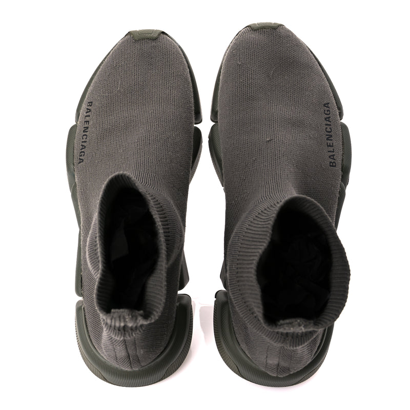  Balenciaga Technical 3D Recycled Knit Womens Speed 2.0 Sneakers 37 Monocolor Dark Kaki