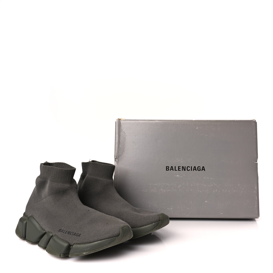 Balenciaga Technical 3D Recycled Knit Womens Speed 2.0 Sneakers 37 Monocolor Dark Kaki Image 9