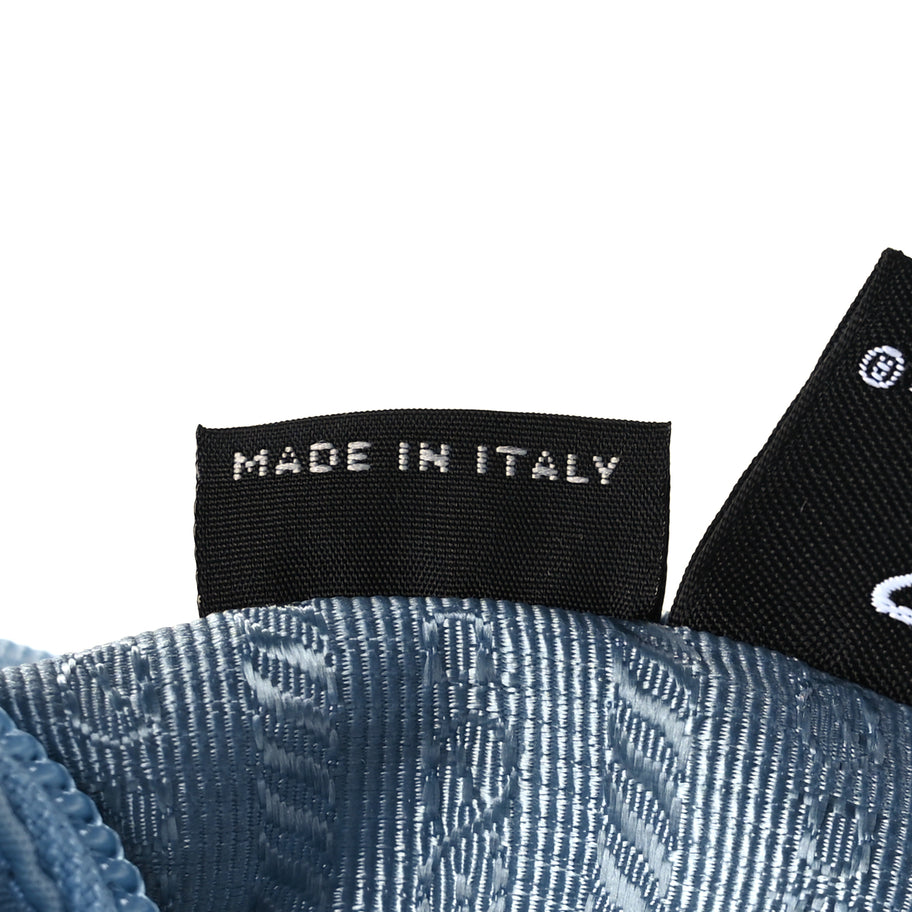 Prada Re-Nylon Vela Saffiano Mini Pochette Bag Celeste Image 6