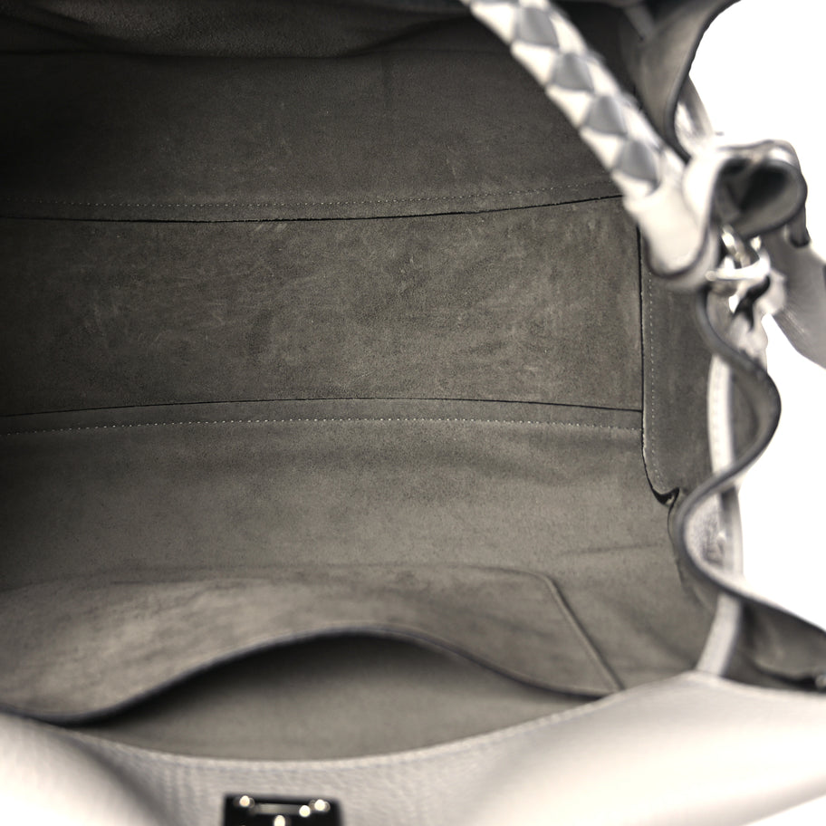 Mulberry Heavy Grain Iris Tote Powder Grey Dark Clay Image 4