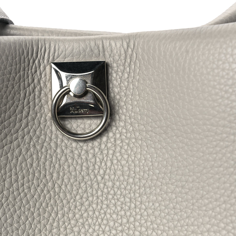 Mulberry Heavy Grain Iris Tote Powder Grey Dark Clay Image 6