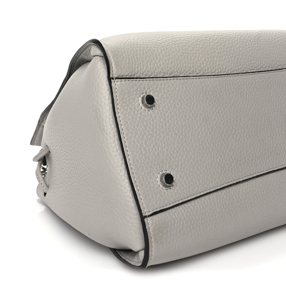 Mulberry Heavy Grain Iris Tote Powder Grey Dark Clay Image 7