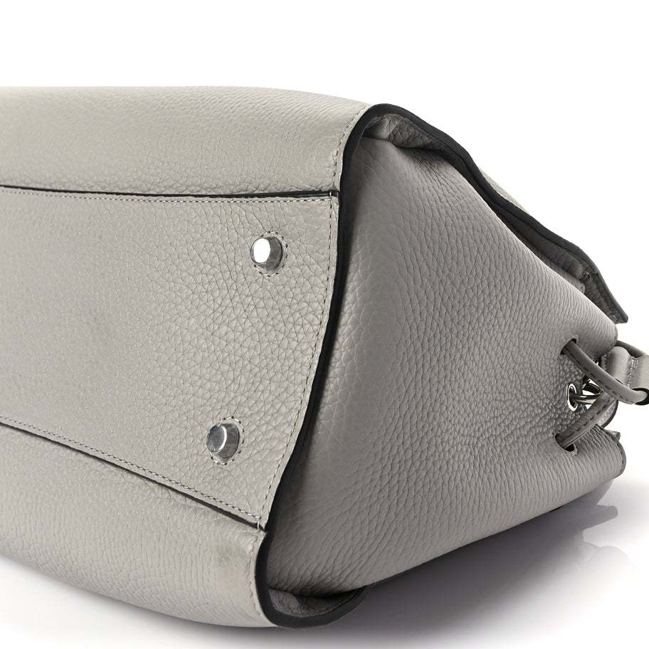 Mulberry Heavy Grain Iris Tote Powder Grey Dark Clay Image 8